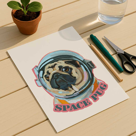 Clipart, Space Mops, mit und ohne Spruch, Sofortiger Download