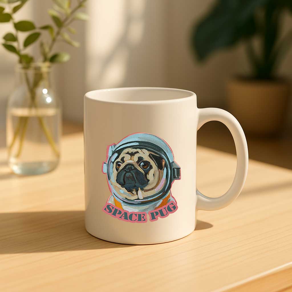 Clipart, Space Mops, mit und ohne Spruch, Sofortiger Download