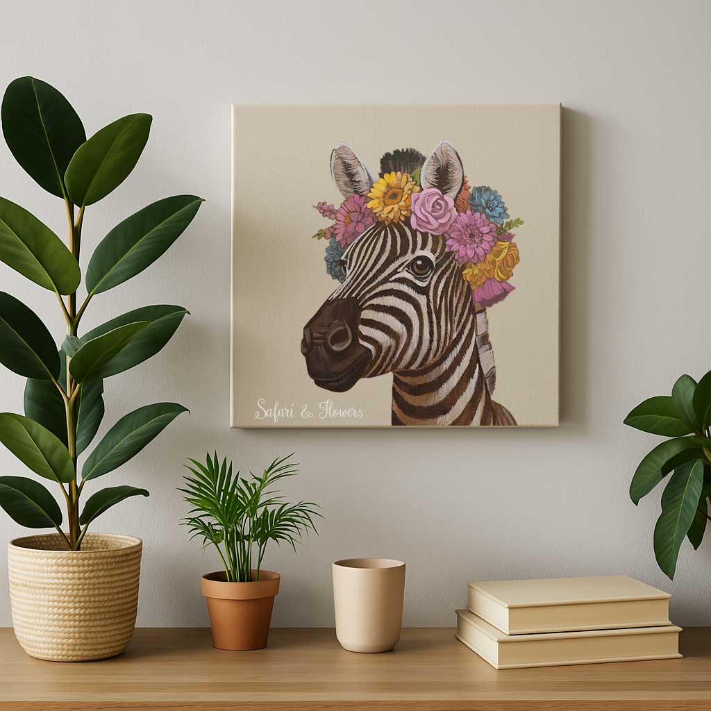 Clipart, Blumenkind Zebra, Sofortiger Download