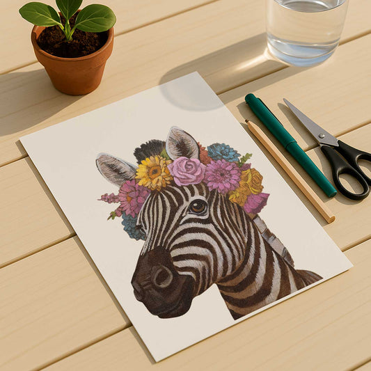 Clipart, Blumenkind Zebra, Sofortiger Download