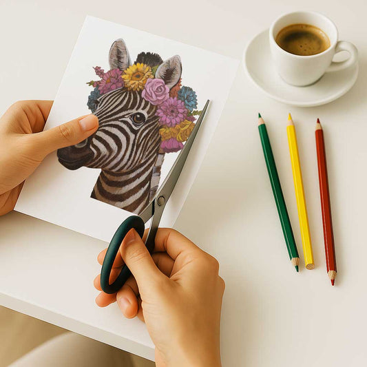 Clipart, Blumenkind Zebra, Sofortiger Download