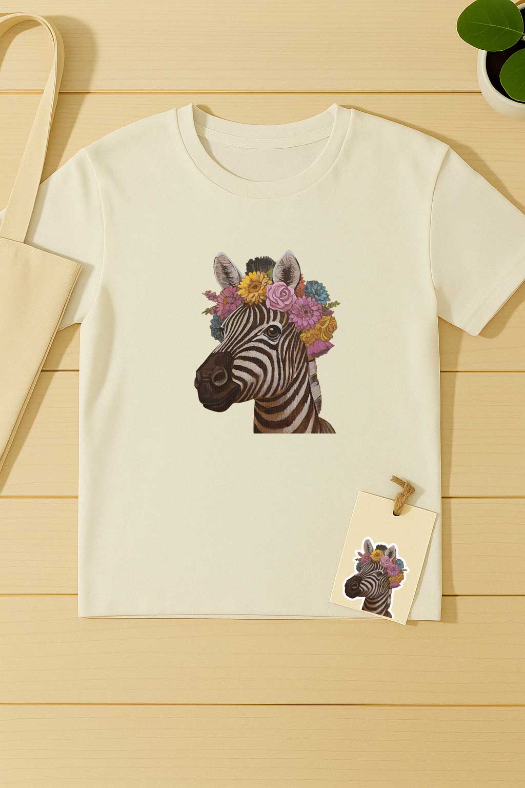 Clipart, Blumenkind Zebra, Sofortiger Download
