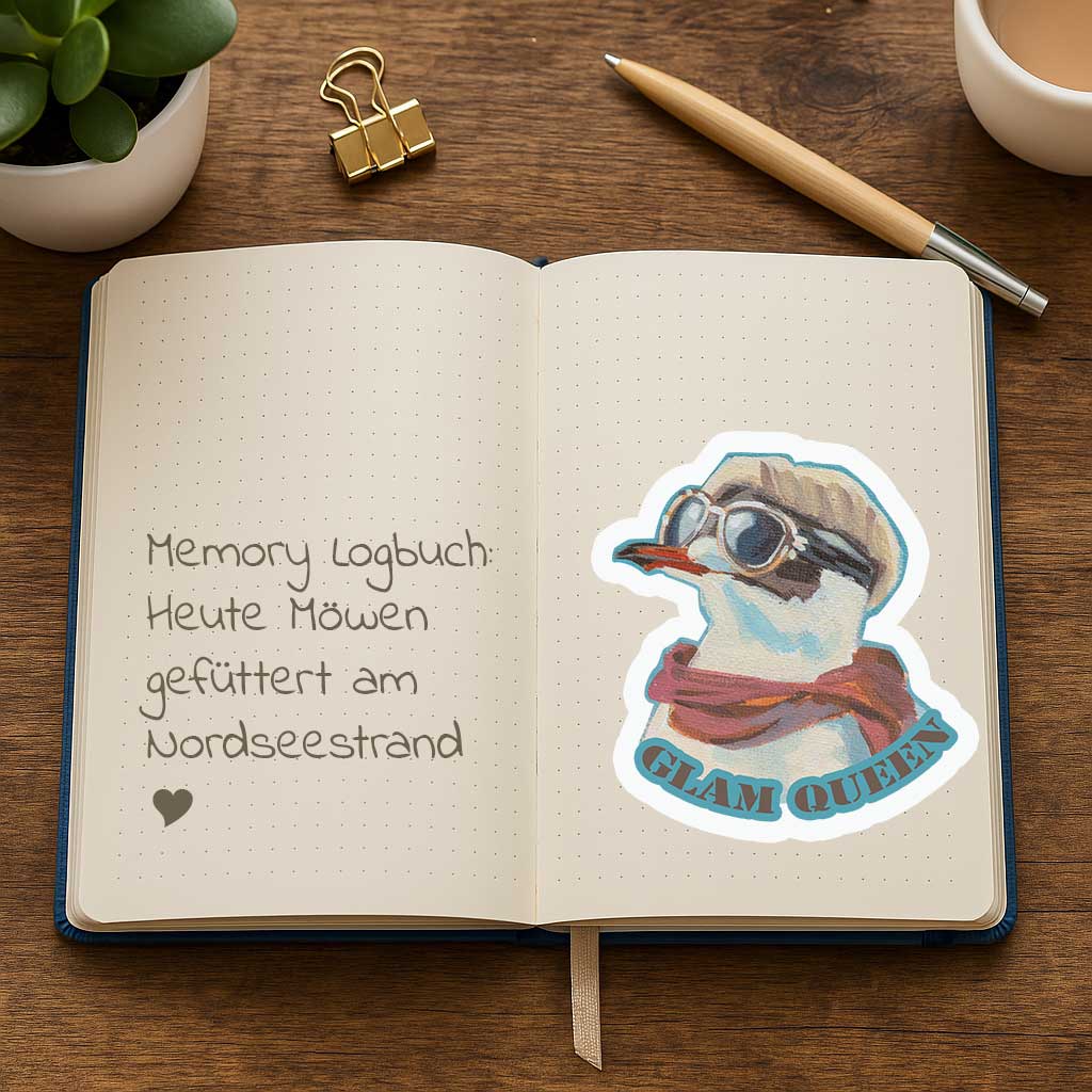 Clipart, Möwe, mit und ohne Spruch, Sofortiger Download