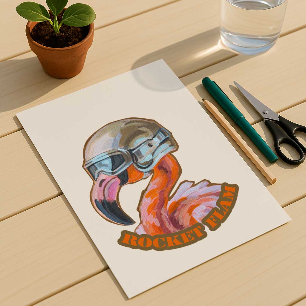 Clipart, Flamingo, with and without saying, Instant download