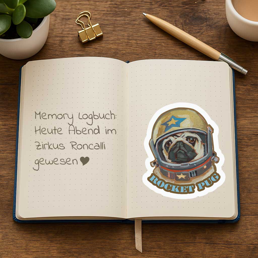 Clipart, Rocket Mops, mit und ohne Spruch, Sofortiger Download