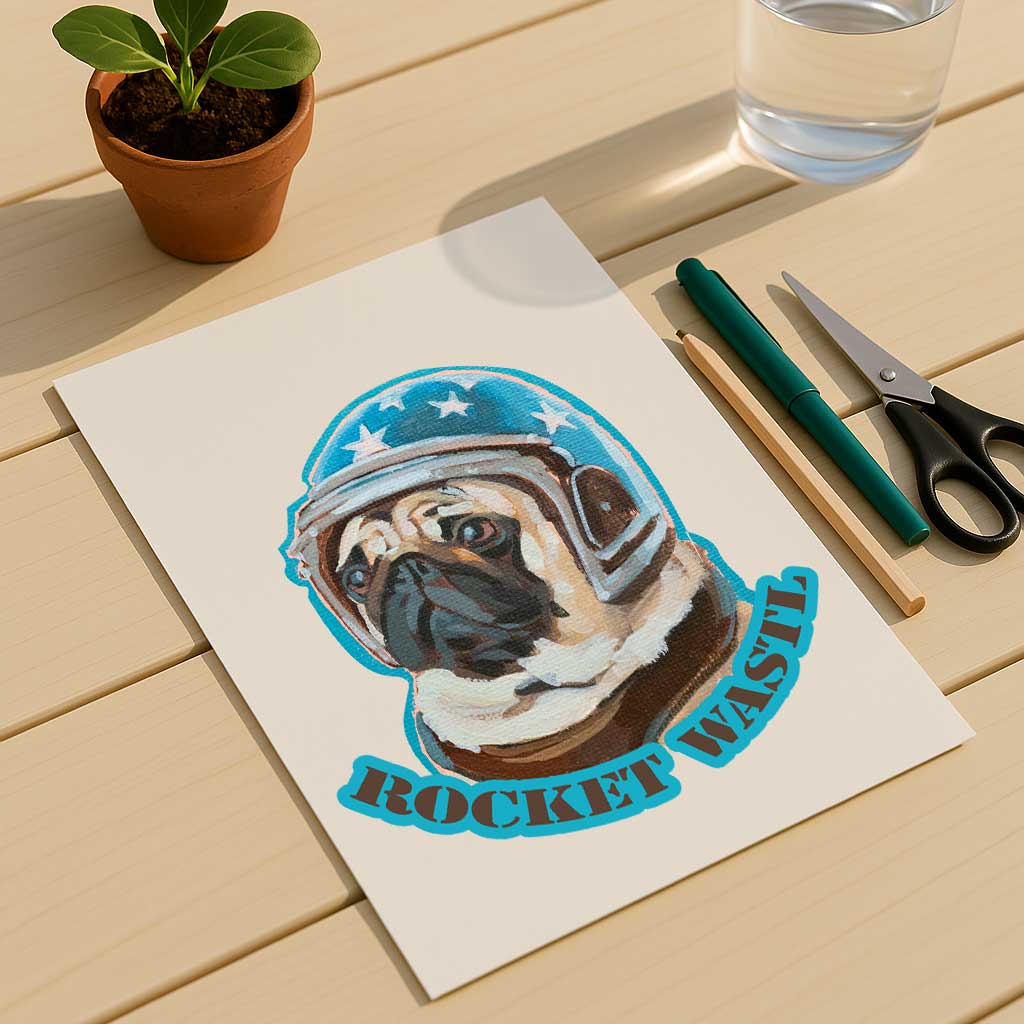 Clipart, Rocket Wastl, with and without saying, instant download