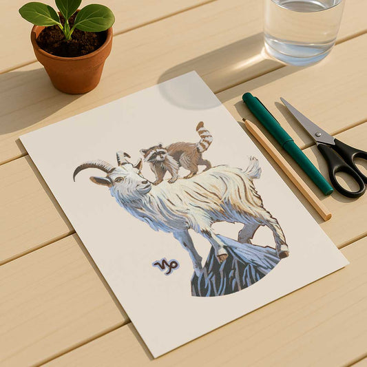 Clipart, Sternzeichen Steinbock, Sofortiger Download